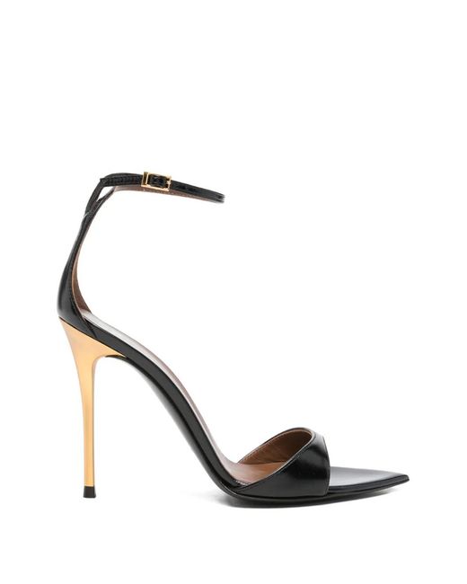 Giuseppe Zanotti White Pointed-Toe Buckled Sandals