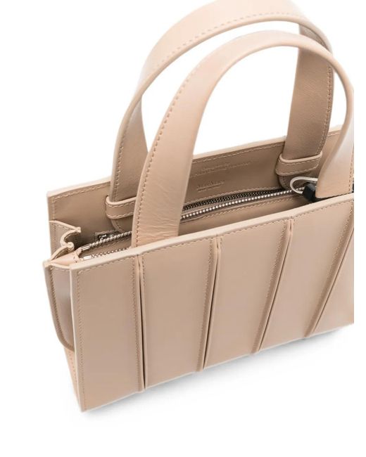 Max Mara Natural Whitney Panelled Leather Tote Bag
