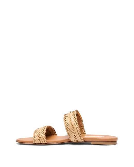Casadei Metallic Kenya Woven Buckle Sandals
