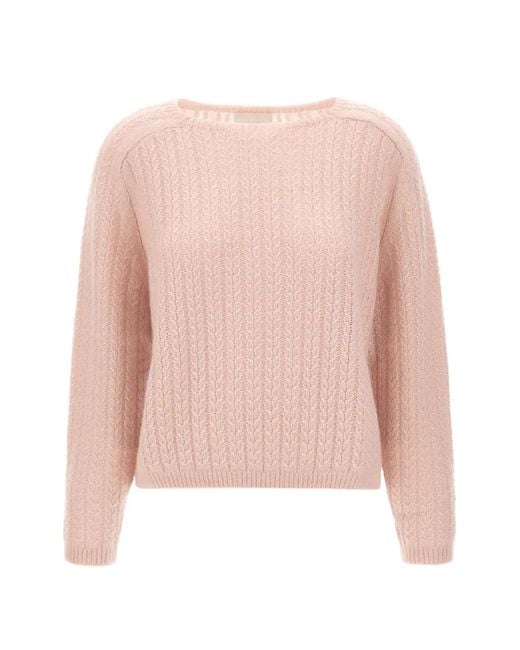 Hemisphere Pink Cable-Knit Sweater