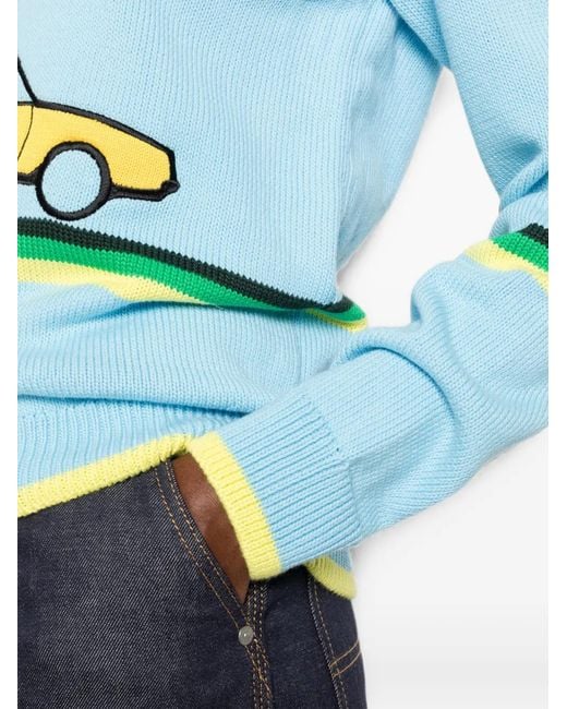 J.W. Anderson Blue Car-Patch Sweater