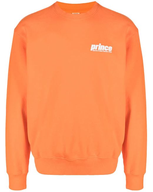 Sporty & Rich Orange X Prince Sweat À Logo Imprimé for men
