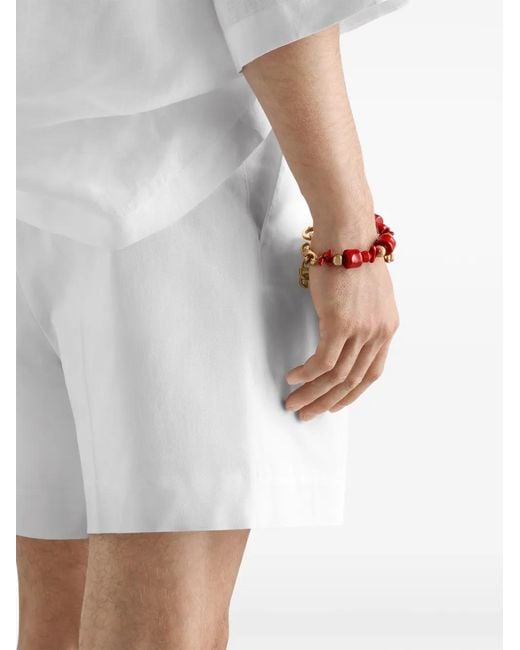 Dolce & Gabbana White Cotton Bermuda Shorts for men