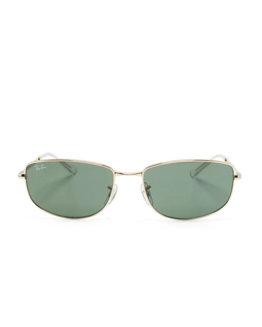 メンズ Ray-Ban Rb3732 ジオメトリックフレーム サングラス Green