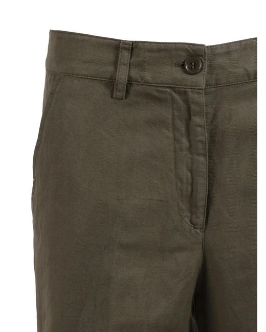 Aspesi Gray Pantalon Court Boutonné