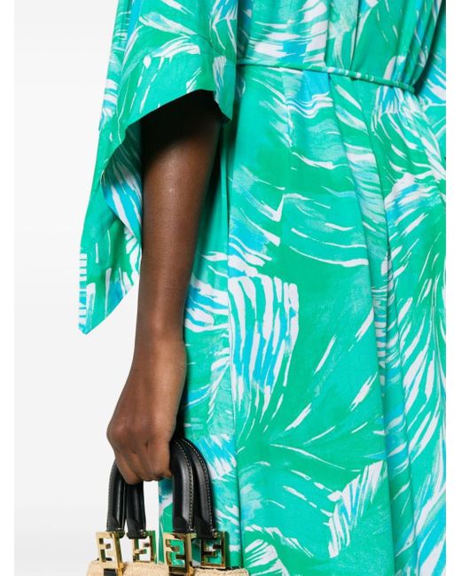Melissa Odabash Blue Edith Rainforest-print Maxi Dress