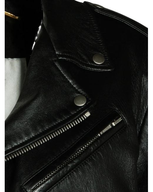 Saint Laurent Black Belted Biker Jacket