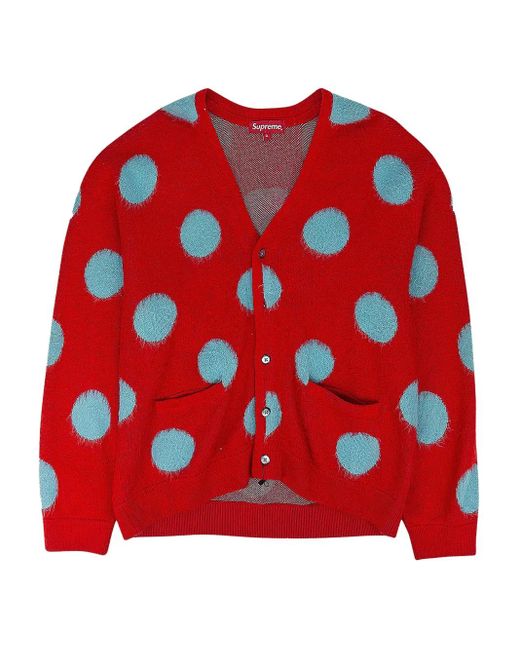 Supreme Polka Dot Cardigan in Red for Men | Lyst UK