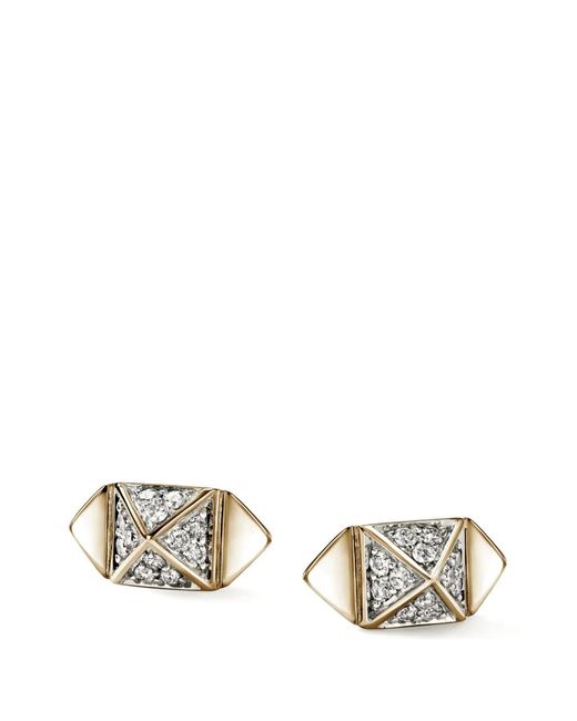 John Hardy White Icon Stud Diamond Earrings