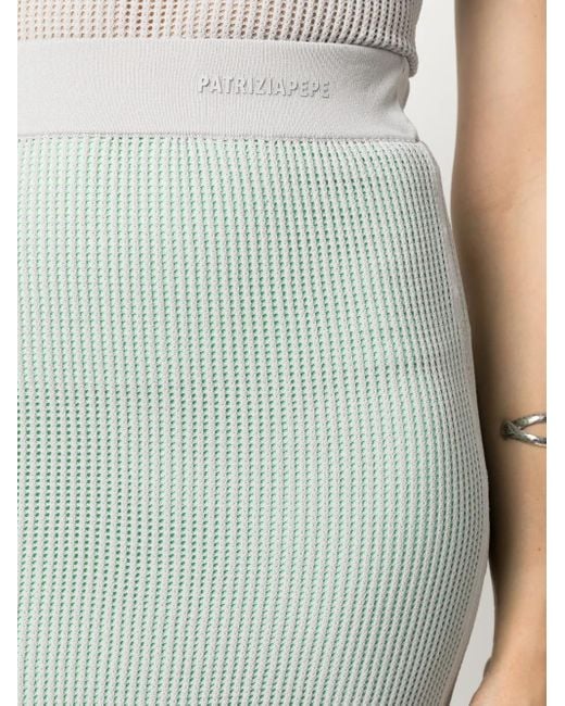 Patrizia Pepe Gray Knitted Maxi Skirt