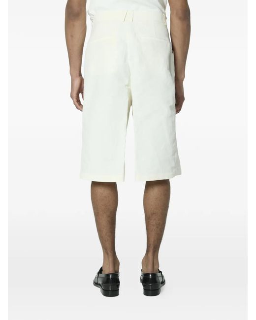 Willy Chavarria White Chilango Wide-Leg Shorts for men