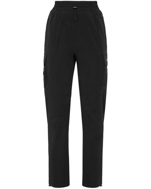 Philipp Plein Black Jogginghose Mit Logo-Print