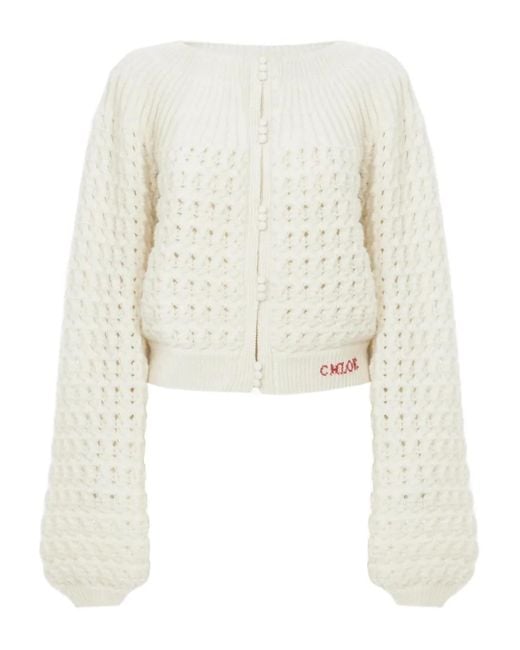 Cárdigan de punto flojo Chloé de color White