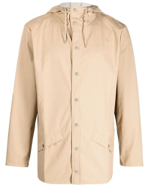 Rains Natural Hooded Waterproof Jacket