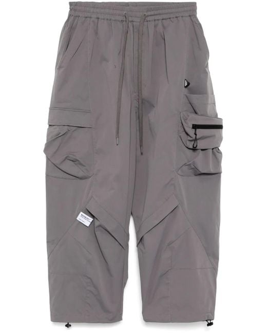 Musium Div. Gray Drawstring Cargo Trousers for men