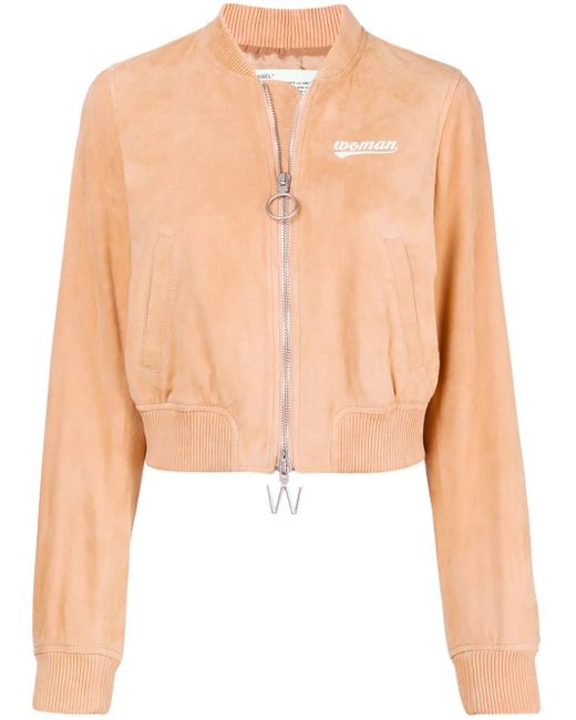 Off-White c/o Virgil Abloh White Free As A Butterfly Bomber Jacket