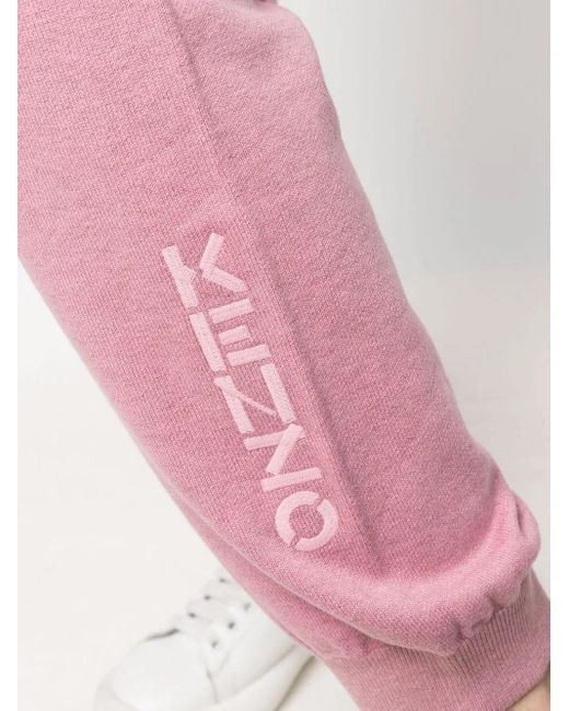 KENZO Pink Logo-Print Track Pants