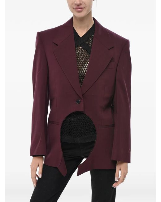 Off-White c/o Virgil Abloh Purple Meteor Cut-Out Blazer