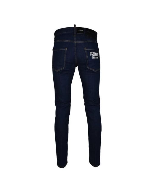 DSquared² Blue Cool Guy Logo-Patch Jeans for men