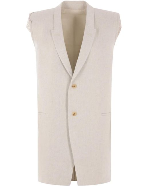 Rick Owens Natural Waistcoats