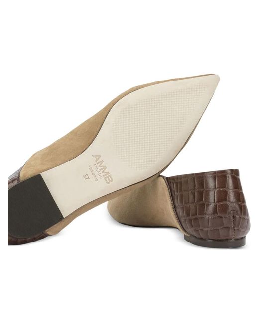 Ammb Milano Natural Leather Ballet Flats