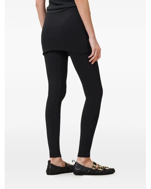 AllSaints Black Layered-Design Trousers