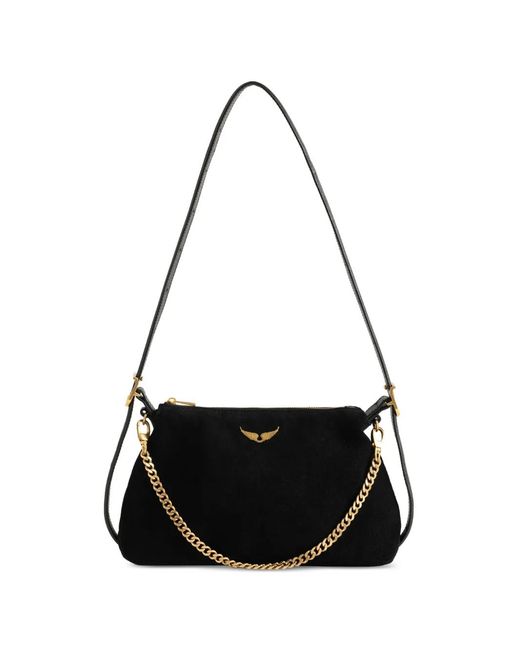 Zadig & Voltaire Black Jim Mini Suede Bag