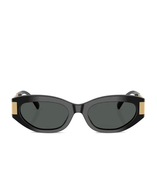 Versace Black Round-Frame Sunglasses