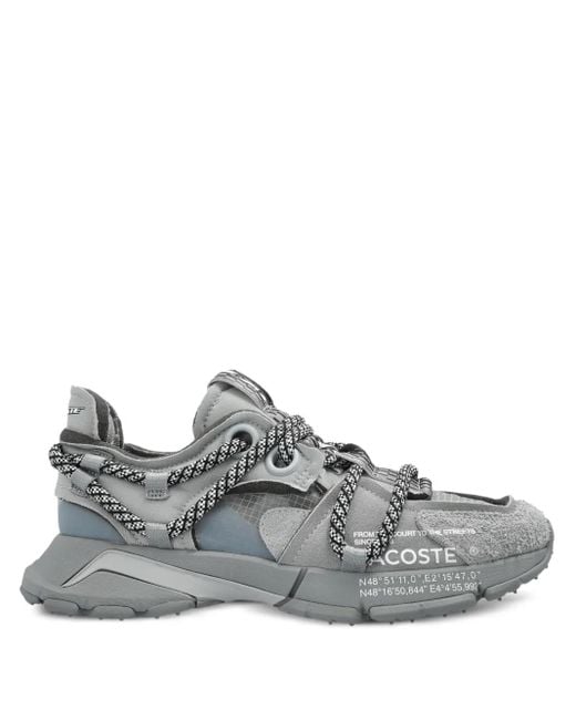 Lacoste Gray Active Runway Technical Lace-Up Sneakers