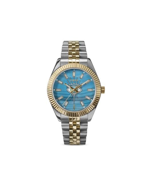 X Jacquie Aiche Cadran En Acier Inoxydable 38 Mm Timex en coloris Blue
