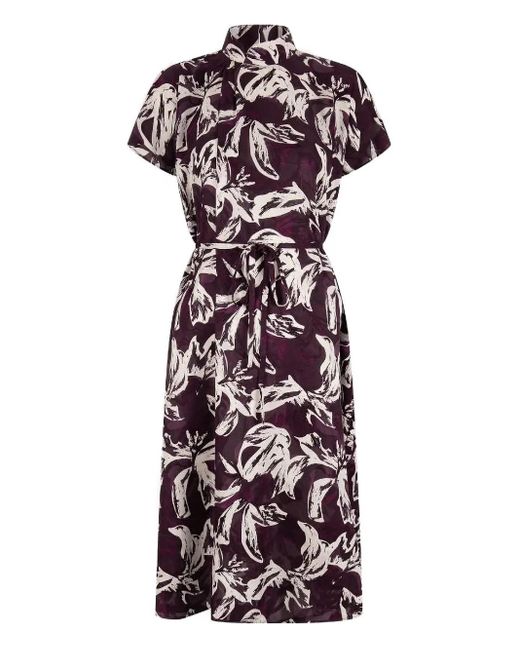 Shanghai Tang Purple Tang Silk Dress