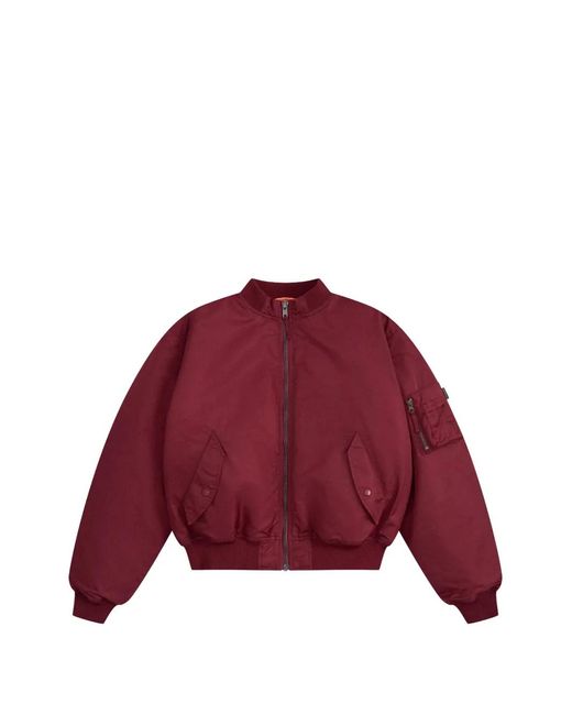 Gosha Rubchinskiy Red Padded Pocket-Detail Bomber Jacket