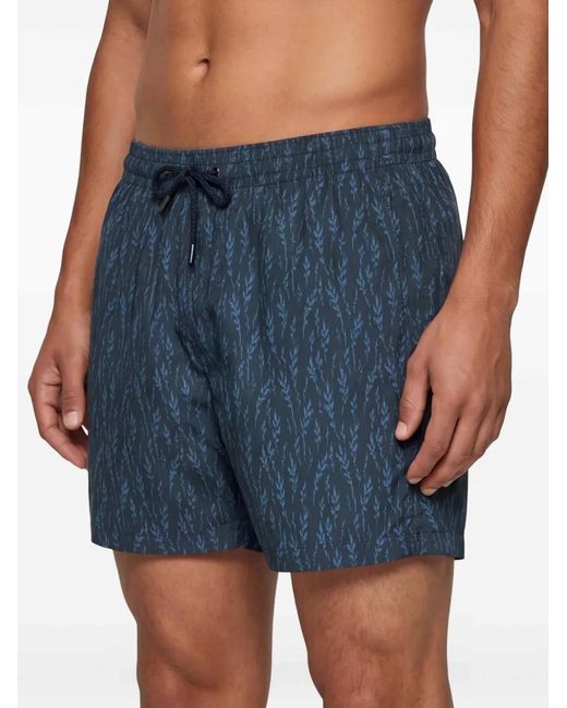 Bañador Con Cordón Canali de hombre de color Blue