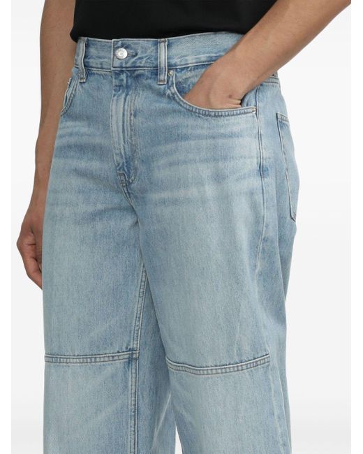 Helmut Lang Blue Mid-rise Wide-leg Jeans for men