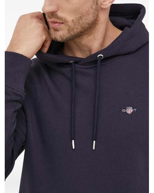 Gant Blue Shield Logo Hoodie for men