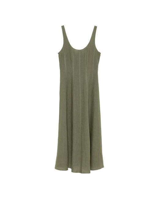 Marella Green Linen Panelled Dress