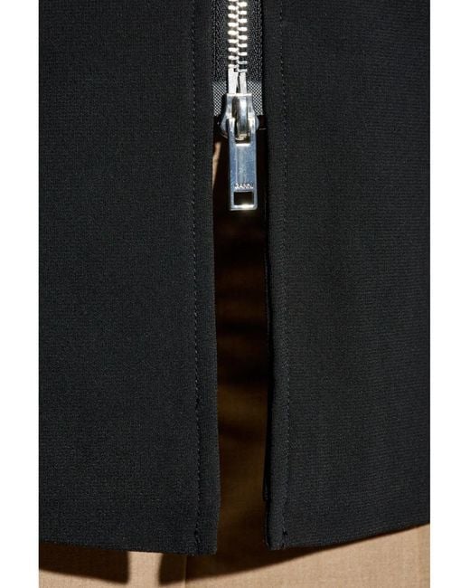 Ganni Black Curved Structured Jacket