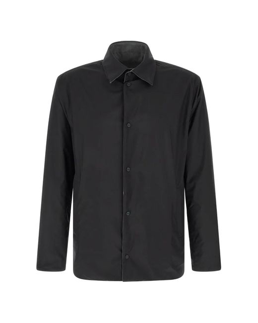 Herno Gray Reversible Patch-Pocket Overshirt for men