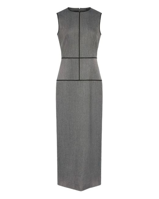 MM6 by Maison Margiela Gray Panelled Sleeveless Dress
