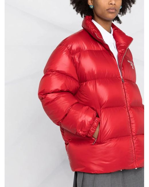 Prada Red Re-Nylon Puffer Jacket