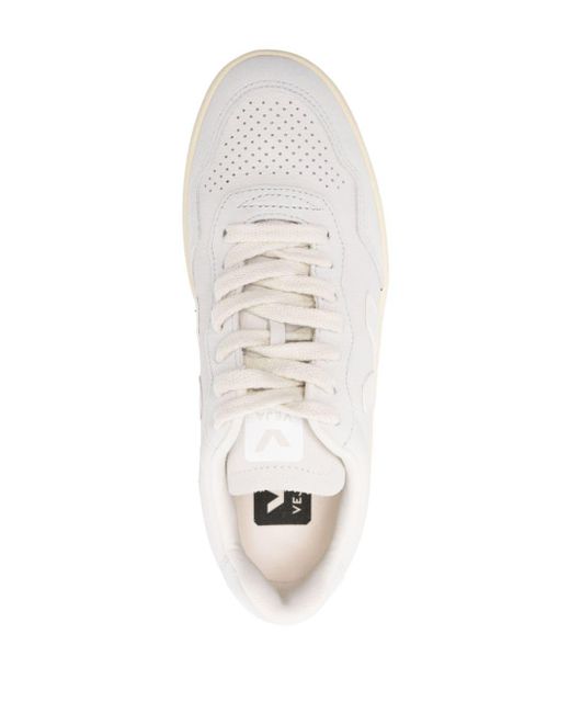 Veja White V-10 Leather Sneakers