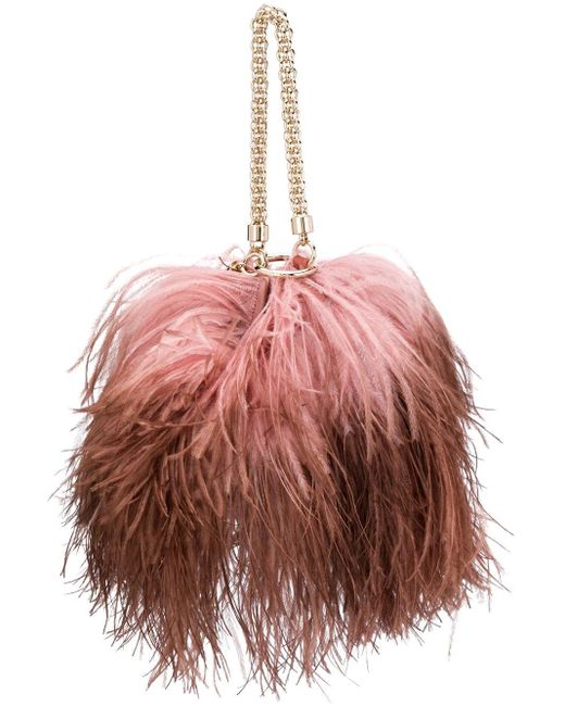 Jimmy Choo Pink Callie Feather Bag