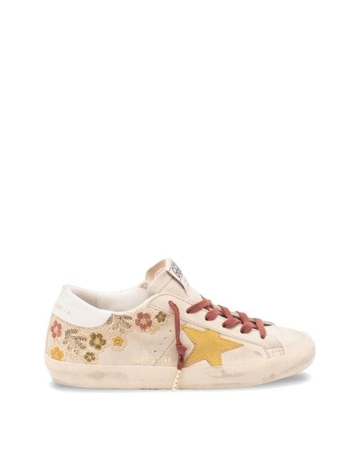 Golden Goose Deluxe Brand Natural Floral Star Sneakers