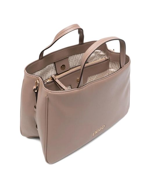 Liu Jo Brown Logo-Detail Tote Bag
