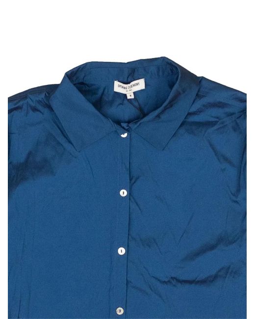 Opening Ceremony Blue Pointed-Hem Shirt