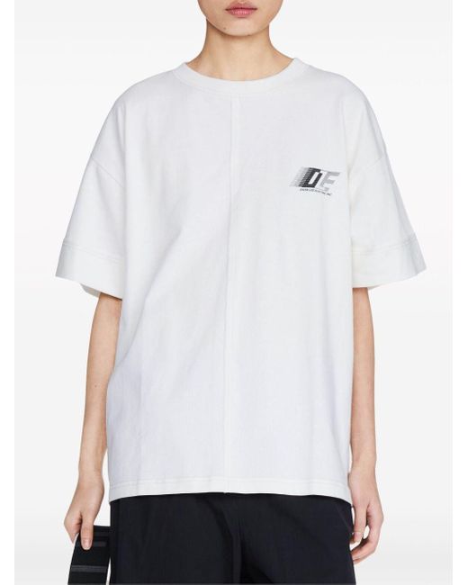 Dion Lee Katoenen T-shirt Met Logoprint in het White