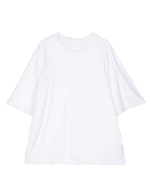 Attachment White Crew-neck Cotton T-shirt for men