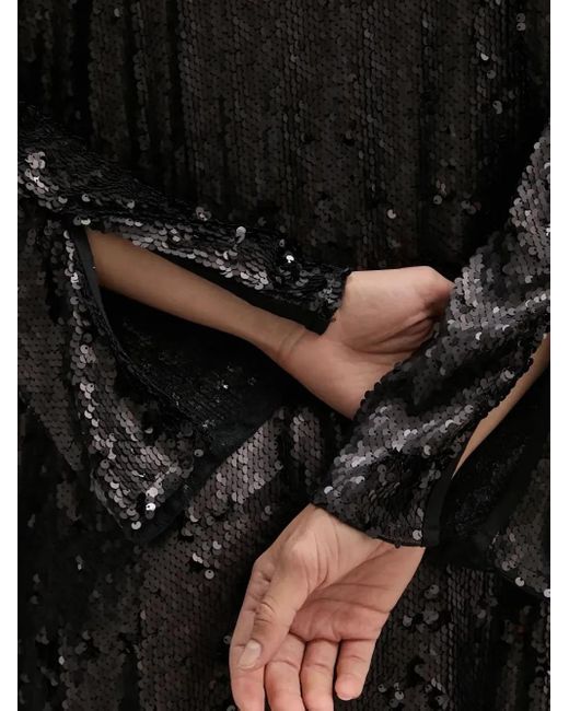 Bruuns Bazaar Black Sequin Embellished Mini Party Dress