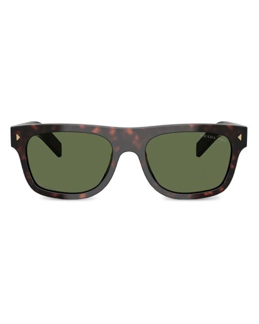 Prada Green Logo-Plaque Sunglasses for men