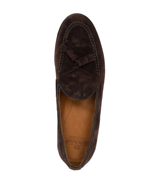 Sebago Brown Tassel-Detail Suede Loafers for men